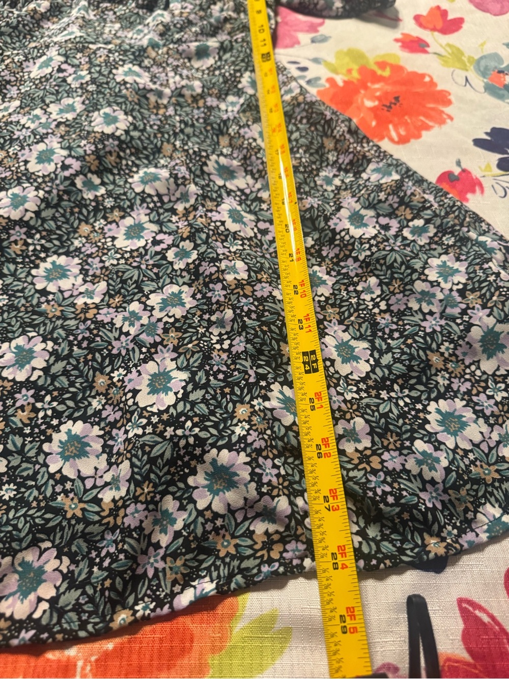 American Eagle Floral Puff Sleeve Mini Dress M ruched bodice Cottagecore Boho C6 - Picture 9 of 11